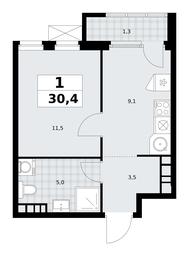 Apartment Sale, 30.4平方米 at Yzhnye Sady, Yuzhnye Sady Residential Complex, Moscow, Russia #3 Apartment Sale, 30.4平方米 at Yzhnye Sady, Yuzhnye Sady Residential Complex, Moscow, Russia #3