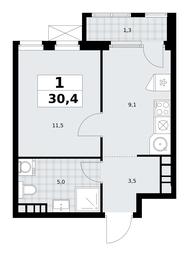 Apartment Sale, 30.4 sq. m. at Yzhnye Sady, Yuzhnye Sady Residential Complex, Moscow, Russia #3 Apartment Sale, 30.4 sq. m. at Yzhnye Sady, Yuzhnye Sady Residential Complex, Moscow, Russia #3