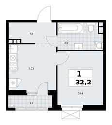 Apartment Sale, 32.2 sq. m. at Yzhnye Sady, Yuzhnye Sady Residential Complex, Moscow, Russia #2 Apartment Sale, 32.2 sq. m. at Yzhnye Sady, Yuzhnye Sady Residential Complex, Moscow, Russia #2