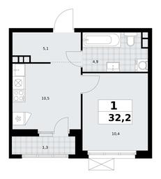 Apartment Sale, 32.2平方米 at Yzhnye Sady, Yuzhnye Sady Residential Complex, Moscow, Russia #2 Apartment Sale, 32.2平方米 at Yzhnye Sady, Yuzhnye Sady Residential Complex, Moscow, Russia #2