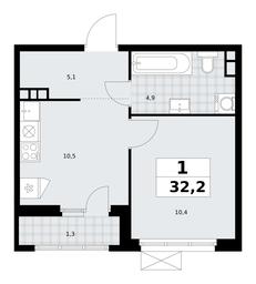 Apartment Sale, 32.2平方米 at Yzhnye Sady, Yuzhnye Sady Residential Complex, Moscow, Russia #3 Apartment Sale, 32.2平方米 at Yzhnye Sady, Yuzhnye Sady Residential Complex, Moscow, Russia #3