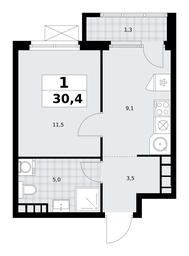 Apartment Sale, 30.4 sq. m. at Yzhnye Sady, Yuzhnye Sady Residential Complex, Moscow, Russia #3 Apartment Sale, 30.4 sq. m. at Yzhnye Sady, Yuzhnye Sady Residential Complex, Moscow, Russia #3