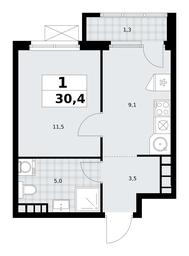 Apartment Sale, 30.4 sq. m. at Yzhnye Sady, Yuzhnye Sady Residential Complex, Moscow, Russia #2 Apartment Sale, 30.4 sq. m. at Yzhnye Sady, Yuzhnye Sady Residential Complex, Moscow, Russia #2