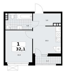 Apartment Sale, 32.1平方米 at Yzhnye Sady, Yuzhnye Sady Residential Complex, Moscow, Russia #2 Apartment Sale, 32.1平方米 at Yzhnye Sady, Yuzhnye Sady Residential Complex, Moscow, Russia #2