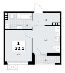 Apartment Sale, 32.1平方米 at Yzhnye Sady, Yuzhnye Sady Residential Complex, Moscow, Russia #3 Apartment Sale, 32.1平方米 at Yzhnye Sady, Yuzhnye Sady Residential Complex, Moscow, Russia #3