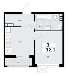 Apartment Sale, 32.1平方米 at Yzhnye Sady, Yuzhnye Sady Residential Complex, Moscow, Russia #2 Apartment Sale, 32.1平方米 at Yzhnye Sady, Yuzhnye Sady Residential Complex, Moscow, Russia #2