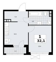 Apartment Sale, 32.1 sq. m. at Yzhnye Sady, Yuzhnye Sady Residential Complex, Moscow, Russia #3 Apartment Sale, 32.1 sq. m. at Yzhnye Sady, Yuzhnye Sady Residential Complex, Moscow, Russia #3