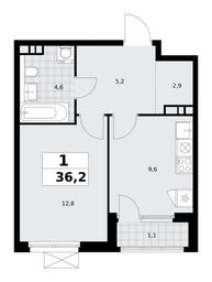 Apartment Sale, 36.2 sq. m. at Yzhnye Sady, Yuzhnye Sady Residential Complex, Moscow, Russia #2 Apartment Sale, 36.2 sq. m. at Yzhnye Sady, Yuzhnye Sady Residential Complex, Moscow, Russia #2