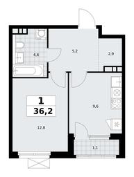Apartment Sale, 36.2 sq. m. at Yzhnye Sady, Yuzhnye Sady Residential Complex, Moscow, Russia #3 Apartment Sale, 36.2 sq. m. at Yzhnye Sady, Yuzhnye Sady Residential Complex, Moscow, Russia #3
