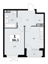 Apartment Sale, 36.1 sq. m. at Yzhnye Sady, Yuzhnye Sady Residential Complex, Moscow, Russia #3 Apartment Sale, 36.1 sq. m. at Yzhnye Sady, Yuzhnye Sady Residential Complex, Moscow, Russia #3
