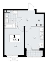 Apartment Sale, 36.1 sq. m. at Yzhnye Sady, Yuzhnye Sady Residential Complex, Moscow, Russia #2 Apartment Sale, 36.1 sq. m. at Yzhnye Sady, Yuzhnye Sady Residential Complex, Moscow, Russia #2