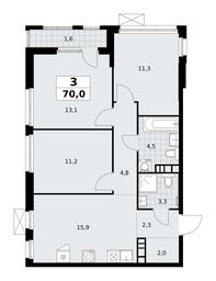 2-BD Apartment Sale, 70平方米 at Yzhnye Sady, Yuzhnye Sady Residential Complex, Moscow, Russia #3 2-BD Apartment Sale, 70平方米 at Yzhnye Sady, Yuzhnye Sady Residential Complex, Moscow, Russia #3