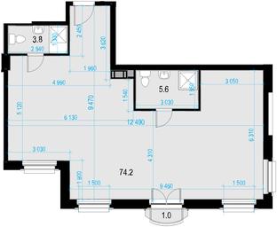 2-BD Apartment Sale, 86.5 sq. m. at Wellton SPA Residence, Salyama Adilya Street, 2А, Moscow, Russia #3