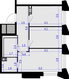 2-BD Apartment Sale, 52.6 sq. m. at Novaya Zvezda, Bachurinskaya ulitsa, 11, Settlement of Kommunarka, Moscow, Russia #2 2-BD Apartment Sale, 52.6 sq. m. at Novaya Zvezda, Bachurinskaya ulitsa, 11, Settlement of Kommunarka, Moscow, Russia #2