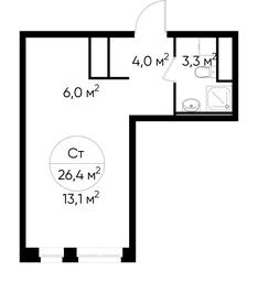 Apartment Sale, 26.4 sq. m. at Pervyi Moskovskiy, ulitsa Bianki, 1, Moskovskiy, Moscow, Russia #3 Apartment Sale, 26.4 sq. m. at Pervyi Moskovskiy, ulitsa Bianki, 1, Moskovskiy, Moscow, Russia #3