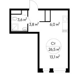 Apartment Sale, 26.5 sq. m. at Pervyi Moskovskiy, ulitsa Bianki, 1, Moskovskiy, Moscow, Russia #3 Apartment Sale, 26.5 sq. m. at Pervyi Moskovskiy, ulitsa Bianki, 1, Moskovskiy, Moscow, Russia #3
