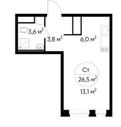 Apartment Sale, 26.5 sq. m. at Pervyi Moskovskiy, ulitsa Bianki, 1, Moskovskiy, Moscow, Russia #3 Apartment Sale, 26.5 sq. m. at Pervyi Moskovskiy, ulitsa Bianki, 1, Moskovskiy, Moscow, Russia #3