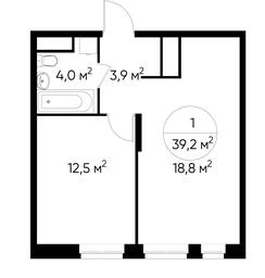 Apartment Sale, 39.2 sq. m. at Pervyi Moskovskiy, ulitsa Bianki, 1, Moskovskiy, Moscow, Russia #3 Apartment Sale, 39.2 sq. m. at Pervyi Moskovskiy, ulitsa Bianki, 1, Moskovskiy, Moscow, Russia #3