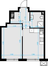 1-BD Apartment Sale, 35平方米 at Malevich, Otradnaya Street, 8, Moscow, Russia #2
