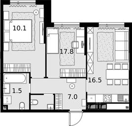 2-BD Apartment Sale, 57 sq. m. at Malevich, Otradnaya Street, 8, Moscow, Russia #3 2-BD Apartment Sale, 57 sq. m. at Malevich, Otradnaya Street, 8, Moscow, Russia #3