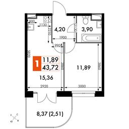 1-BD Apartment Sale, 43.72 sq. m. at Dvizhenie. Govorovo, Центральная улица, 47, деревня Говорово, поселение Московский, Москва, Россия #2 1-BD Apartment Sale, 43.72 sq. m. at Dvizhenie. Govorovo, Центральная улица, 47, деревня Говорово, поселение Московский, Москва, Россия #2