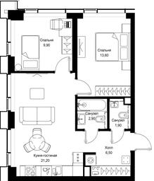 2-BD Apartment Sale, 56平方米 at Multikvartal CITYZEN, Vishnyovaya Street, Moscow, Russia #3 2-BD Apartment Sale, 56平方米 at Multikvartal CITYZEN, Vishnyovaya Street, Moscow, Russia #3