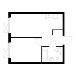 1-BD Apartment Sale, 34.3平方米 at Holland Park, Volokolamskoye Highway, 71/13к1, Moscow, Russia #2