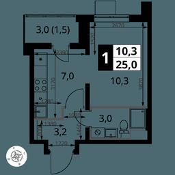 Apartment Sale, 25平方米 at Pervy Yuzhny, zhiloy kompleks Pervy Yuzhny, Leninskiy City District, Moscow Region, Russia #2 Apartment Sale, 25平方米 at Pervy Yuzhny, zhiloy kompleks Pervy Yuzhny, Leninskiy City District, Moscow Region, Russia #2