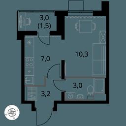 Apartment Sale, 25平方米 at Pervy Yuzhny, zhiloy kompleks Pervy Yuzhny, Leninskiy City District, Moscow Region, Russia #3 Apartment Sale, 25平方米 at Pervy Yuzhny, zhiloy kompleks Pervy Yuzhny, Leninskiy City District, Moscow Region, Russia #3