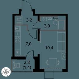 Apartment Sale, 25平方米 at Pervy Yuzhny, zhiloy kompleks Pervy Yuzhny, Leninskiy City District, Moscow Region, Russia #3 Apartment Sale, 25平方米 at Pervy Yuzhny, zhiloy kompleks Pervy Yuzhny, Leninskiy City District, Moscow Region, Russia #3