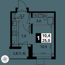 Apartment Sale, 25平方米 at Pervy Yuzhny, zhiloy kompleks Pervy Yuzhny, Leninskiy City District, Moscow Region, Russia #2 Apartment Sale, 25平方米 at Pervy Yuzhny, zhiloy kompleks Pervy Yuzhny, Leninskiy City District, Moscow Region, Russia #2