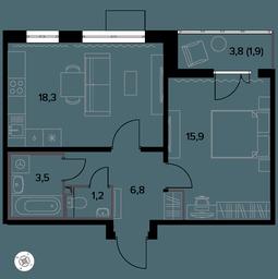 1-BD Apartment Sale, 47.7 sq. m. at Yzhnaya Bitsa, Yuzhnaya Bitsa Residential Complex, posyolok Bittsa, Leninskiy City District, Moscow Region, Russia #3 1-BD Apartment Sale, 47.7 sq. m. at Yzhnaya Bitsa, Yuzhnaya Bitsa Residential Complex, posyolok Bittsa, Leninskiy City District, Moscow Region, Russia #3