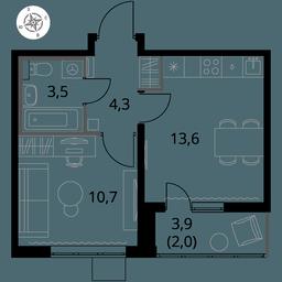 1-BD Apartment Sale, 34.1 sq. m. at Pervy Yuzhny, zhiloy kompleks Pervy Yuzhny, Leninskiy City District, Moscow Region, Russia #3 1-BD Apartment Sale, 34.1 sq. m. at Pervy Yuzhny, zhiloy kompleks Pervy Yuzhny, Leninskiy City District, Moscow Region, Russia #3