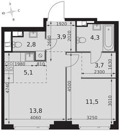 2-BD Apartment Sale, 45.1平方米 at Sydney City, Shenogina Street, 2, Moscow, Russia #2 2-BD Apartment Sale, 45.1平方米 at Sydney City, Shenogina Street, 2, Moscow, Russia #2