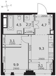 1-BD Apartment Sale, 37.3 sq. m. at Sydney City, Shenogina Street, 2, Moscow, Russia #2