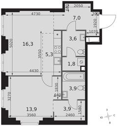 2-BD Apartment Sale, 55.7平方米 at Sydney City, Shenogina Street, 2, Moscow, Russia #2 2-BD Apartment Sale, 55.7平方米 at Sydney City, Shenogina Street, 2, Moscow, Russia #2