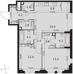 3-BD Apartment Sale, 74.4平方米 at Sydney City, Shenogina Street, 2, Moscow, Russia #2 3-BD Apartment Sale, 74.4平方米 at Sydney City, Shenogina Street, 2, Moscow, Russia #2