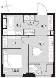 1-BD Apartment Sale, 37.5 sq. m. at Sydney City, Shenogina Street, 2, Moscow, Russia #3 1-BD Apartment Sale, 37.5 sq. m. at Sydney City, Shenogina Street, 2, Moscow, Russia #3