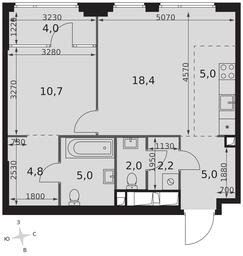 2-BD Apartment Sale, 57.1 sq. m. at Sydney City, Shenogina Street, 2, Moscow, Russia #2 2-BD Apartment Sale, 57.1 sq. m. at Sydney City, Shenogina Street, 2, Moscow, Russia #2