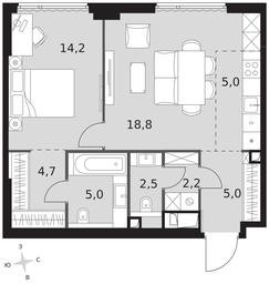2-BD Apartment Sale, 57.4 sq. m. at Sydney City, Shenogina Street, 2, Moscow, Russia #3