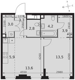 2-BD Apartment Sale, 50.2平方米 at Sydney City, Shenogina Street, 2, Moscow, Russia #2 2-BD Apartment Sale, 50.2平方米 at Sydney City, Shenogina Street, 2, Moscow, Russia #2