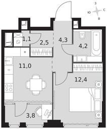 1-BD Apartment Sale, 39.3 sq. m. at Sydney City, Shenogina Street, 2, Moscow, Russia #3 1-BD Apartment Sale, 39.3 sq. m. at Sydney City, Shenogina Street, 2, Moscow, Russia #3
