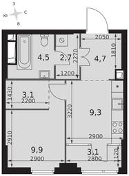 1-BD Apartment Sale, 37.3平方米 at Sydney City, Shenogina Street, 2, Moscow, Russia #2 1-BD Apartment Sale, 37.3平方米 at Sydney City, Shenogina Street, 2, Moscow, Russia #2