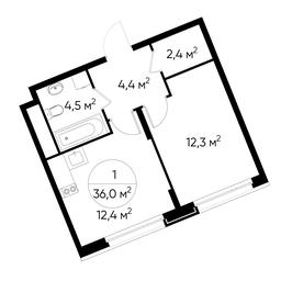 Apartment Sale, 36平方米 at Peredelkino Blizhnee, Korneya Chukovskogo Street, 1, Vnukovskoye Settlement, Moscow, Russia #4