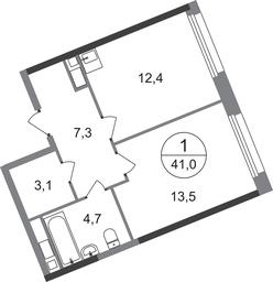 Apartment Sale, 41 sq. m. at Peredelkino Blizhnee, Korneya Chukovskogo Street, 1, Vnukovskoye Settlement, Moscow, Russia #2 Apartment Sale, 41 sq. m. at Peredelkino Blizhnee, Korneya Chukovskogo Street, 1, Vnukovskoye Settlement, Moscow, Russia #2