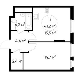Apartment Sale, 41.2 sq. m. at Peredelkino Blizhnee, Korneya Chukovskogo Street, 1, Vnukovskoye Settlement, Moscow, Russia #3