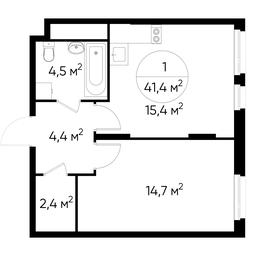 Apartment Sale, 41.4 sq. m. at Peredelkino Blizhnee, Korneya Chukovskogo Street, 1, Vnukovskoye Settlement, Moscow, Russia #3