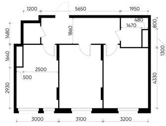 2-BD Apartment Sale, 56.4 sq. m. at Peredelkino Blizhnee, Korneya Chukovskogo Street, 1, Vnukovskoye Settlement, Moscow, Russia #4