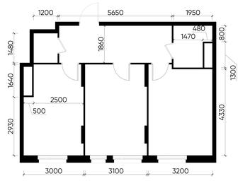 2-BD Apartment Sale, 56.4 sq. m. at Peredelkino Blizhnee, Korneya Chukovskogo Street, 1, Vnukovskoye Settlement, Moscow, Russia #4