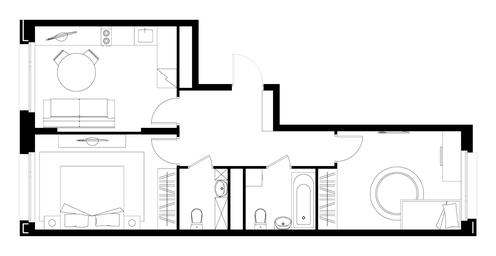 2-BD Apartment Sale, 57.4 sq. m. at Peredelkino Blizhnee, Korneya Chukovskogo Street, 1, Vnukovskoye Settlement, Moscow, Russia #3